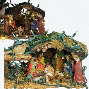 Nativity Scene with Lights - Multicolor